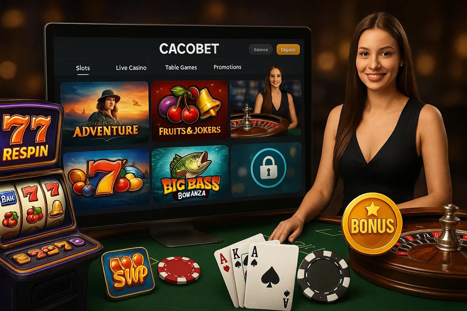 Jogos de cassino online inovadores e emocionantes na CACOBET