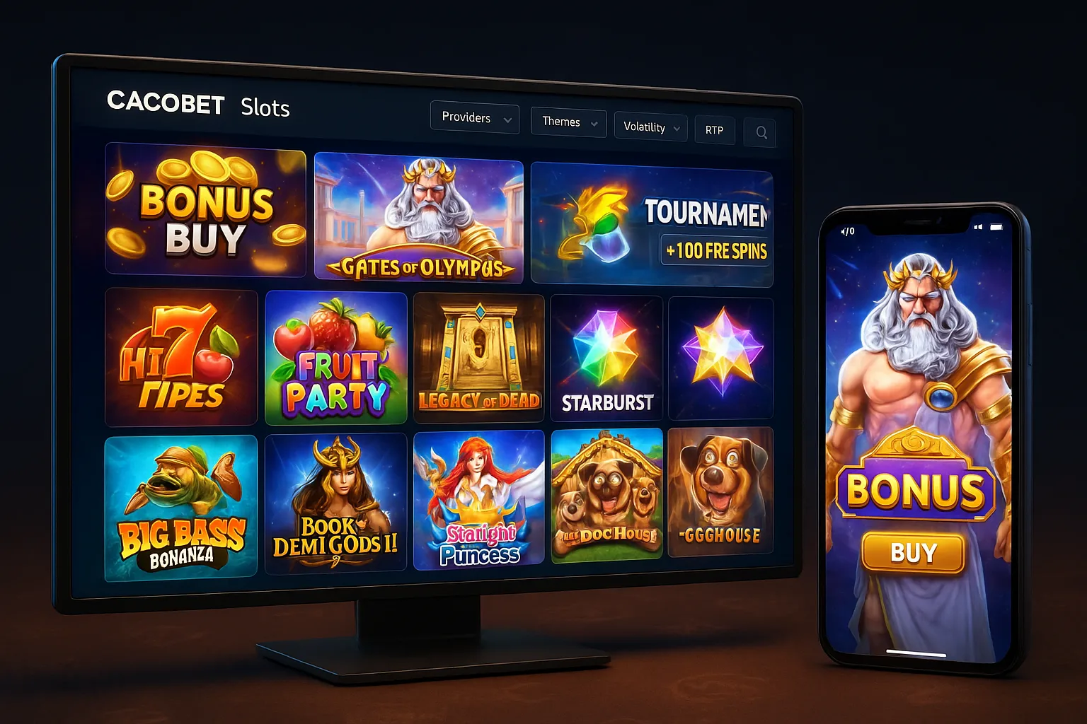 Explore o mundo das slot machines no CACOBET Casino